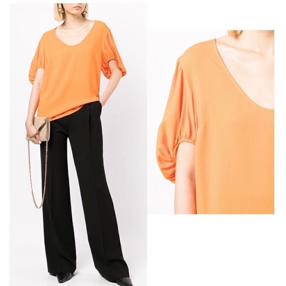 STELLA MCCARTNEY Puff Sleeve Blouse Top short sleeve - Picture 2 of 10